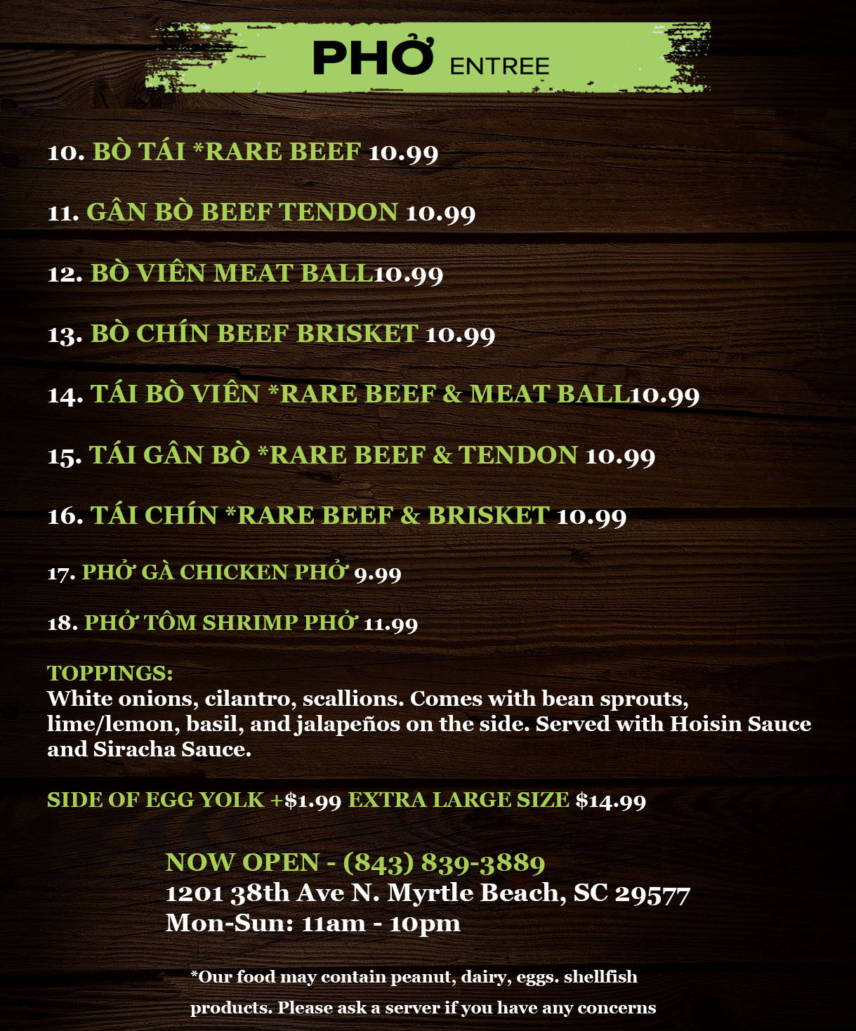 PhoPhoclaireMenu PhoPhoclaireMenu